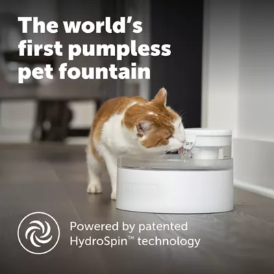Product PetSafe® Outlast Pumpless Hydropspin Water Fountain 90 oz - Water Filter Included