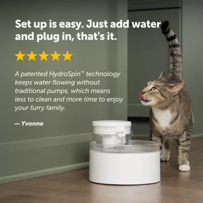 Product PetSafe® Outlast Pumpless Hydropspin Water Fountain 90 oz - Water Filter Included