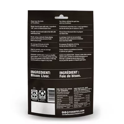 Product PureBites Freeze Dried Bison Liver Dog Treats