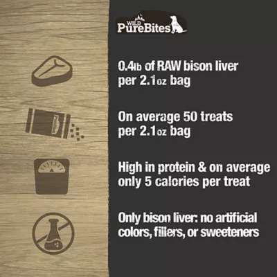 Product PureBites Freeze Dried Bison Liver Dog Treats