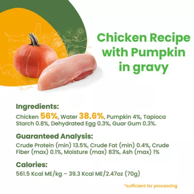 Product Almo Nature Wet Cat Food - HQS Mousse Chicken with Pumpkin in Gravy