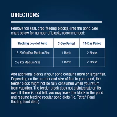 Product TetraPond Vacation Food