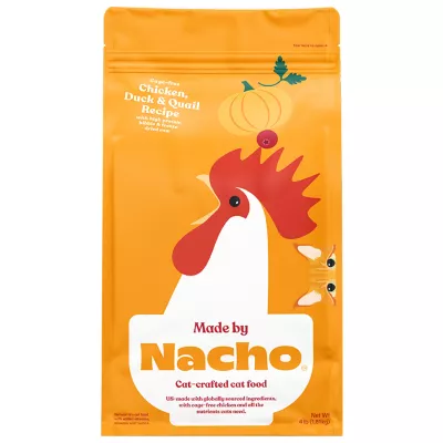 Product Made by Nacho Dry Cat Food with Freeze Dried Raw Kibble - Chicken, Duck, & Quail