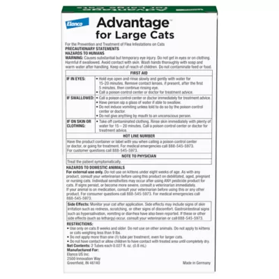 Product Advantage Topical Cat Flea Treatment and Prevention For Large Cats Over 9 lbs.