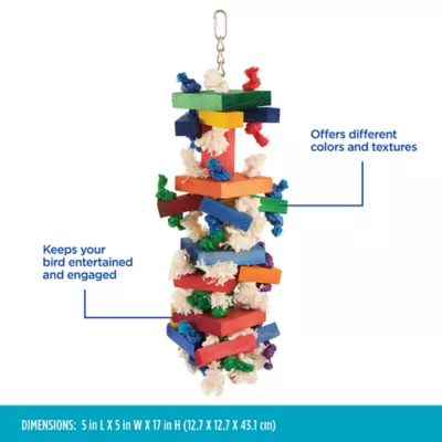 Product All Living Things® Knots & Blocks Bird Toy