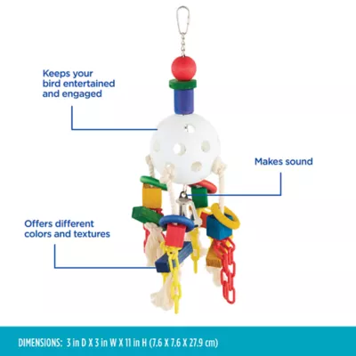 Product All Living Things® Wiffle Ball and Chains Bird Toy