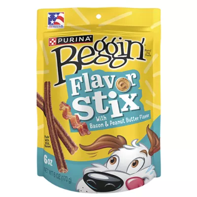Product Purina Beggin' Flavor Stix with Bacon and Peanut Butter Flavor Dog Treats