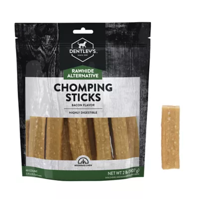 Product Dentley's Rawhide Alternative Bacon Chomping Sticks 2 Inch 60 Count 2 LB