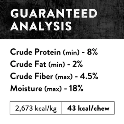 Product Dentley's Rawhide Alternative Bacon Chomping Sticks 2 Inch 60 Count 2 LB