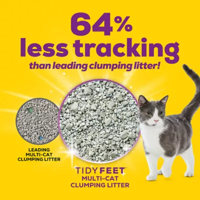 Product Tidy Cats Tidy Feet Multi-Cat Clumping Cat Litter - Low Tracking, Unscented