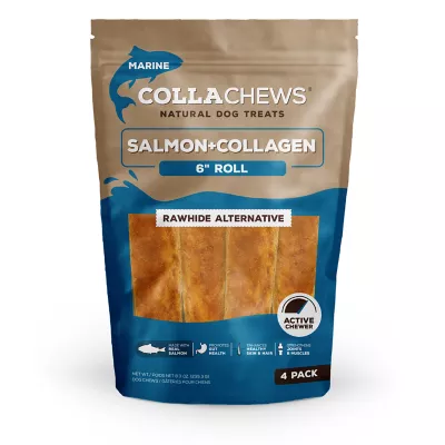 Product Collachews 6" Collagen Roll Salmon 4 CT 8.3 OZ