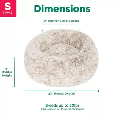 Product FurHaven Tan Calming Cuddler Donut Pet Bed - Driftwood 23"