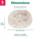 Product FurHaven Tan Calming Cuddler Donut Pet Bed - Driftwood 23"