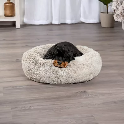 Product FurHaven Tan Calming Cuddler Donut Pet Bed - Driftwood 23"