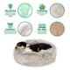 Product FurHaven Tan Calming Cuddler Donut Pet Bed - Driftwood 23"