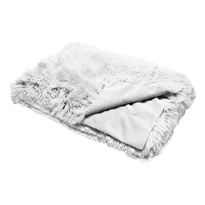 Product FurHaven Calming Long Faux Fur & Velvet Waterproof Dog Blanket - Mist Gray