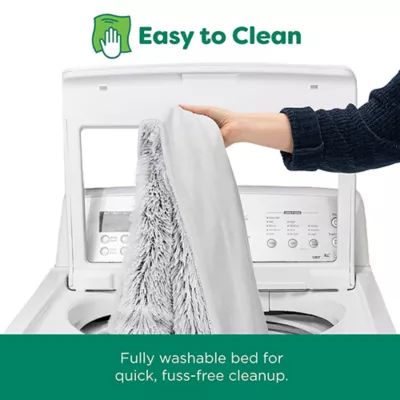 Product FurHaven Calming Long Faux Fur & Velvet Waterproof Dog Blanket - Mist Gray