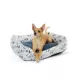 Product Top Paw Blue Dog Faces Cuddler Dog Bed