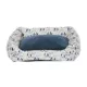 Product Top Paw Blue Dog Faces Cuddler Dog Bed