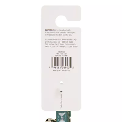 Product Whisker City® Foil Fish Cat Collar