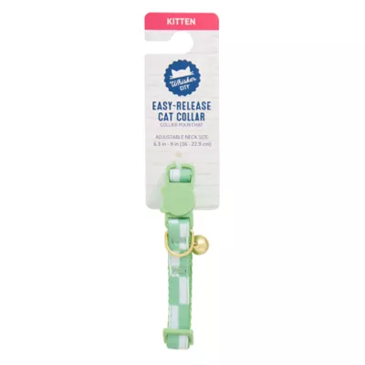 Product Whisker City® Green Checkered Cat Collar