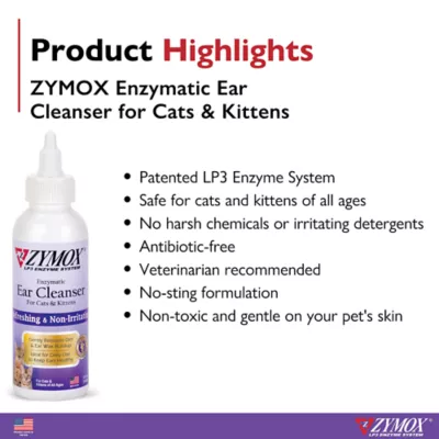 Product ZYMOX Enzymatic Ear Cleanser for Cats and Kittens 4 oz