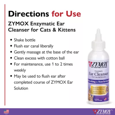 Product ZYMOX Enzymatic Ear Cleanser for Cats and Kittens 4 oz