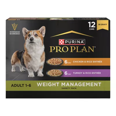 Product Purina Pro Plan Weight Management Variety Pack Adult Dog Wet Food - Chicken & Turkey, 13 oz, 12 Ct