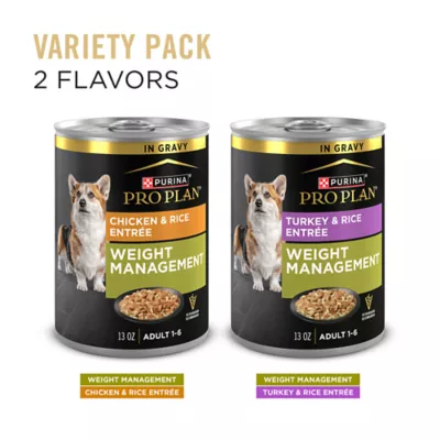 Product Purina Pro Plan Weight Management Variety Pack Adult Dog Wet Food - Chicken & Turkey, 13 oz, 12 Ct