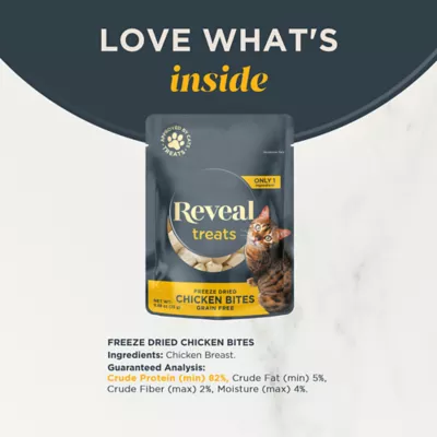 Product Reveal Freeze Dried Bites Cat Treats - Grain Free, .88 Oz