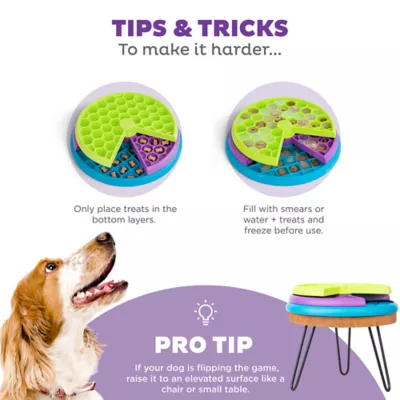 Product Nina Ottosson by Outward Hound Lickin' Layers Puzzle Game & Slow Feeder Dog Bowl
