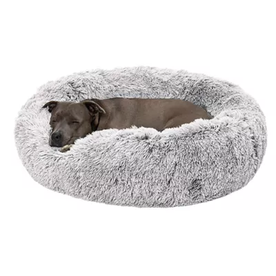 Product FurHaven Calming Cuddler Donut Pet Bed - Mist Gray 36"