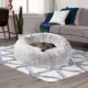 Product FurHaven Calming Cuddler Donut Pet Bed - Mist Gray 36"