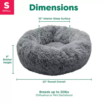 Product FurHaven Calming Cuddler Donut Pet Bed - Gray 23"