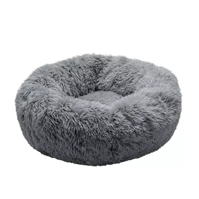 Product FurHaven Calming Cuddler Donut Pet Bed - Gray 23"