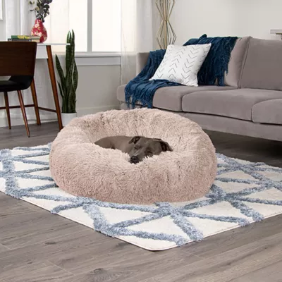Product FurHaven Calming Cuddler Donut Pet Bed - Taupe 36"