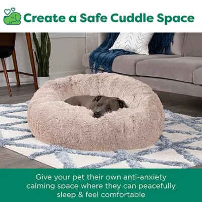 Product FurHaven Calming Cuddler Donut Pet Bed - Taupe 36"