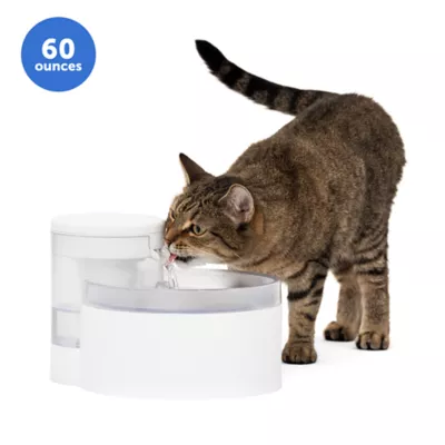 Product PetSafe® Outlast Pumpless Hydrospin Water Fountain 60 oz/1.7L- Water Filter Included