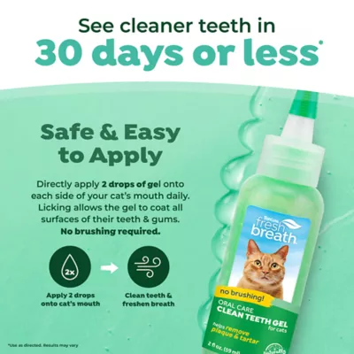 Product TropiClean Fresh Breath Clean Teeth Dental & Oral Gel for Cats