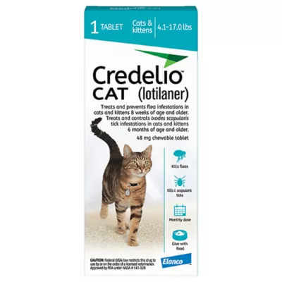 Product Credelio Chewable Tablets for Cats - 4.1-17 lbs, Teal Box