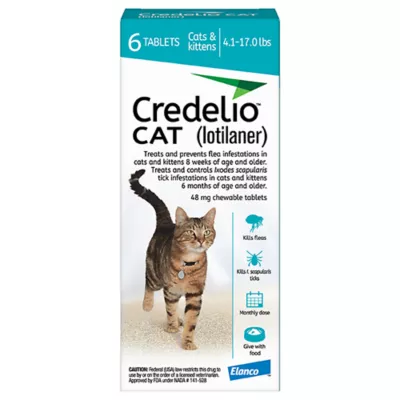 Product Credelio Chewable Tablets for Cats - 4.1-17 lbs, Teal Box