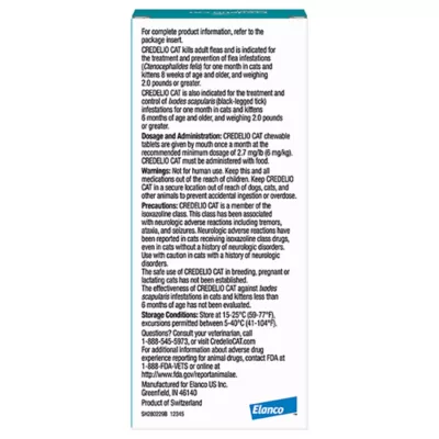 Product Credelio Chewable Tablets for Cats - 4.1-17 lbs, Teal Box