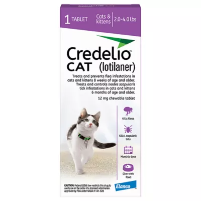 Product Credelio Chewable Tablets for Cats - 2-4 lbs, Purple Box