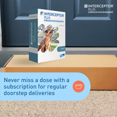 Product Interceptor Plus Chewable Tablets for Dogs - 50.1 - 100 lbs, Blue Box