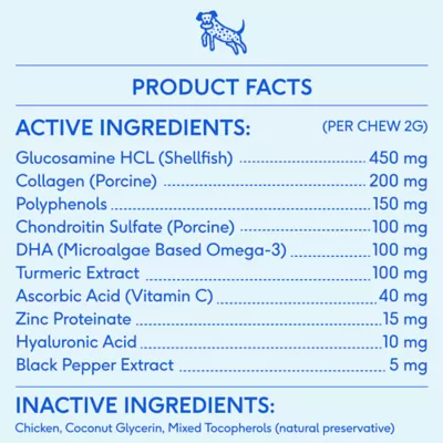 Product Native Pet Hip & Joint Supplement Chews for Dogs