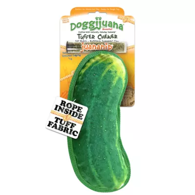 Product Doggijuana® Tuffer Chewer Refillable Dill Pickle Dog Toy