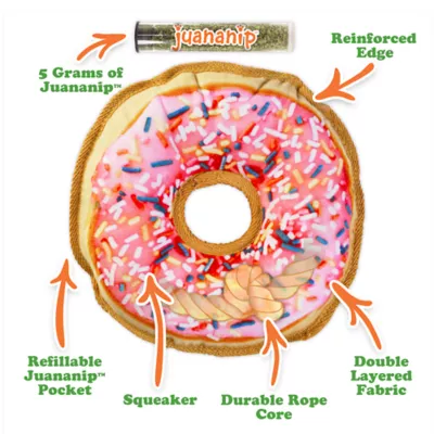 Product Doggijuana® Get the Munchies Refillable Donut Dog Toy