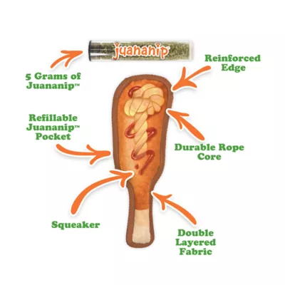 Product Doggijuana® Tuffer Chewer Refillable Corn Dog Toy