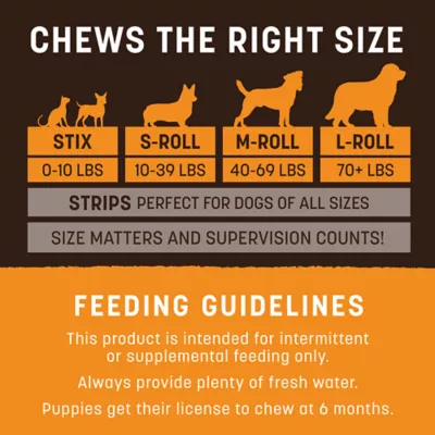 Product Earth Animals No Hide Medium Roll Rawhide Alternative- 2 Count 4.2 OZ