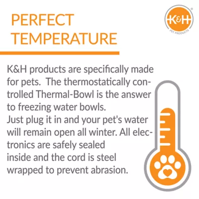 Product K&H Pet Products Thermal-Bowl Outdoor Heated Cat & Dog Water Bowl